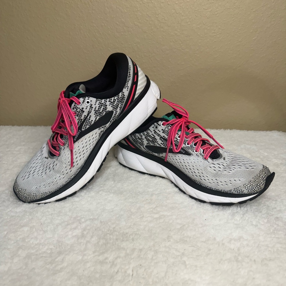 Brooks Women's Athletic Shoes - White, Pink, and Black - Picture 5 of 14